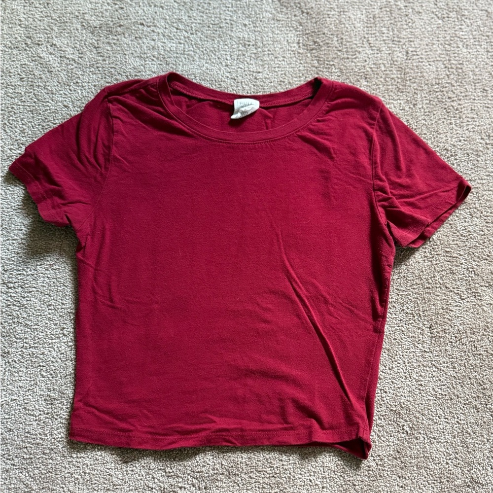 Full Tilt Rich Red Short Sleeve Tee